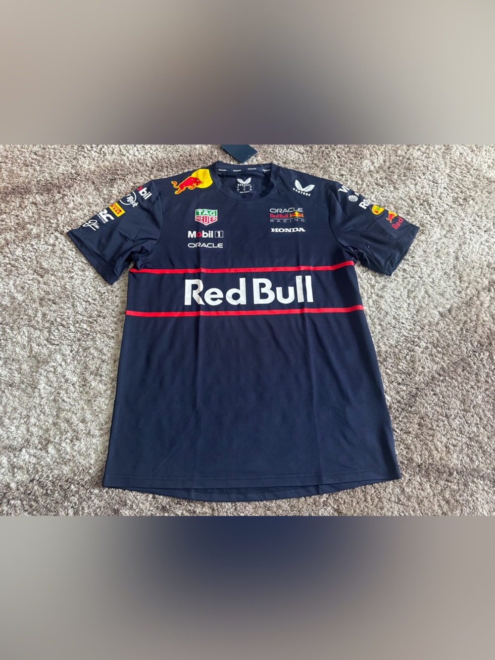 Castore Oracle Red Bull Racing Men's Official Teamline Set Up T-Shirt Night Sky